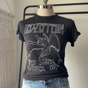 Led Zeplin black short sleeve graphic tee